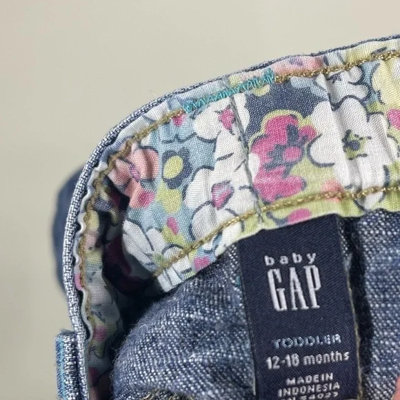 BABY Gap Denim Skirt 12-18m With Patches - Picture 10 of 10